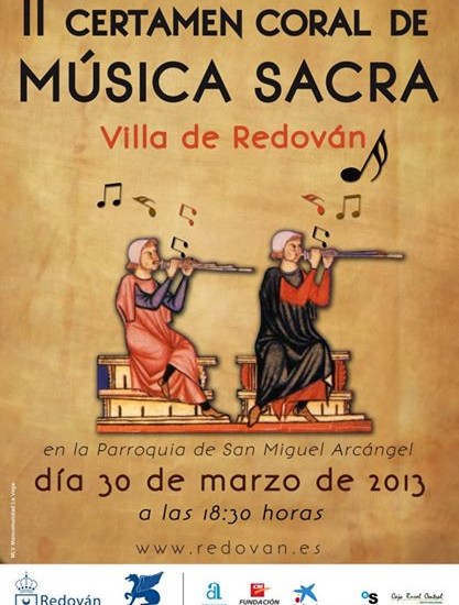 Cartel del Certamen Coral de Música Sacra de la Villa de Redován 2013